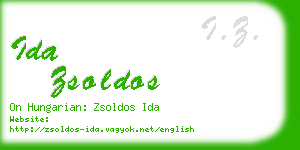 ida zsoldos business card